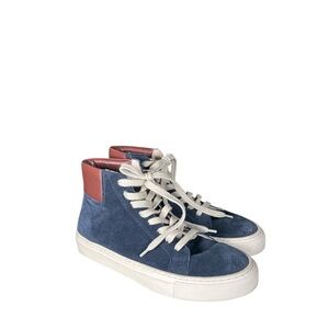 Matt Bernson high top Blue suede leather High-Top Sneakers men’s 7.5